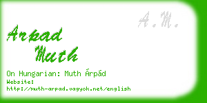 arpad muth business card